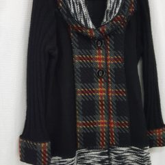 Plaid Sweater coat