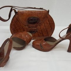 Crocodile shoes and handbag - Vintage