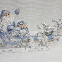 Blue Santa & sleigh