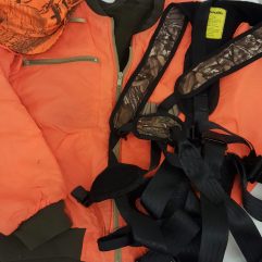 Orange jacket with Harness
