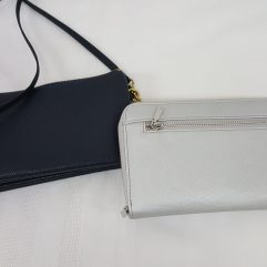 Navy Crossbody with Silver Wallett