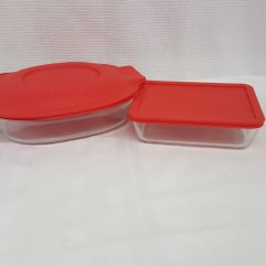 Pyrex Storage with red lids