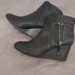 Black Wedge Boots