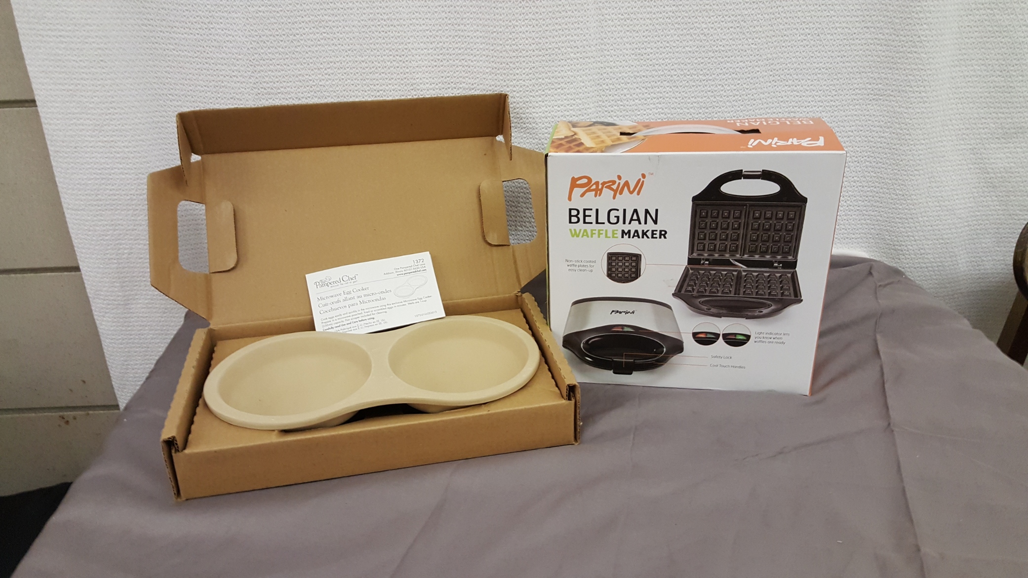 Pampered Chef Egg Cooker- Parini Waffle Maker