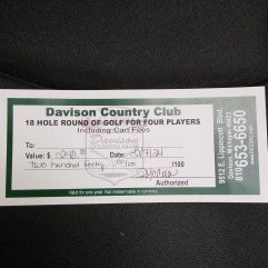 Davison Country Club Gift Certificate