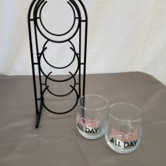 Wine Rack & Glasses
