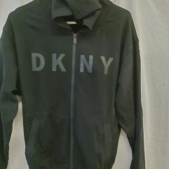 D K N Y black zip up hoodie