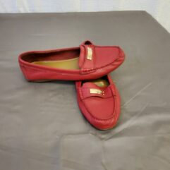 Coach red leather shoes