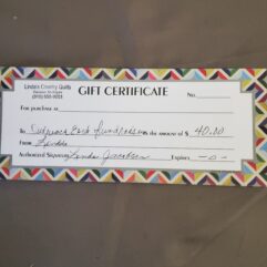 Linda's Country Quilts Gift Certificate