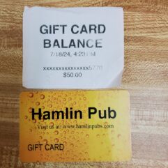 Hamlin Pub Gift Card