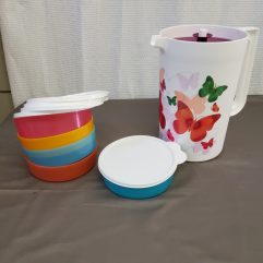 Tupperware Pitcher and bowls