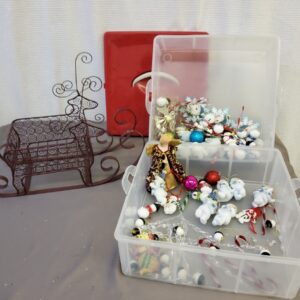 Snapware full of Ornaments