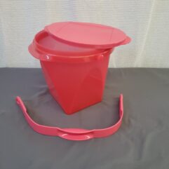 Tupperware Pink Bowl with lid & handle
