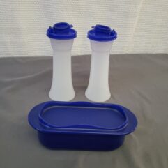 Tupperware Salt & Pepper and covered Butter Dish