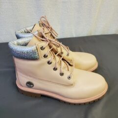 Timberlands Pink & Silver Boots
