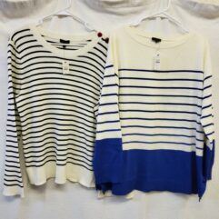 Talbot's Black & Blue Stripes
