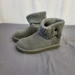 UGG Grey Ankle Boots with knit top