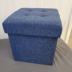 Footstool /Cube  Navy Tweed