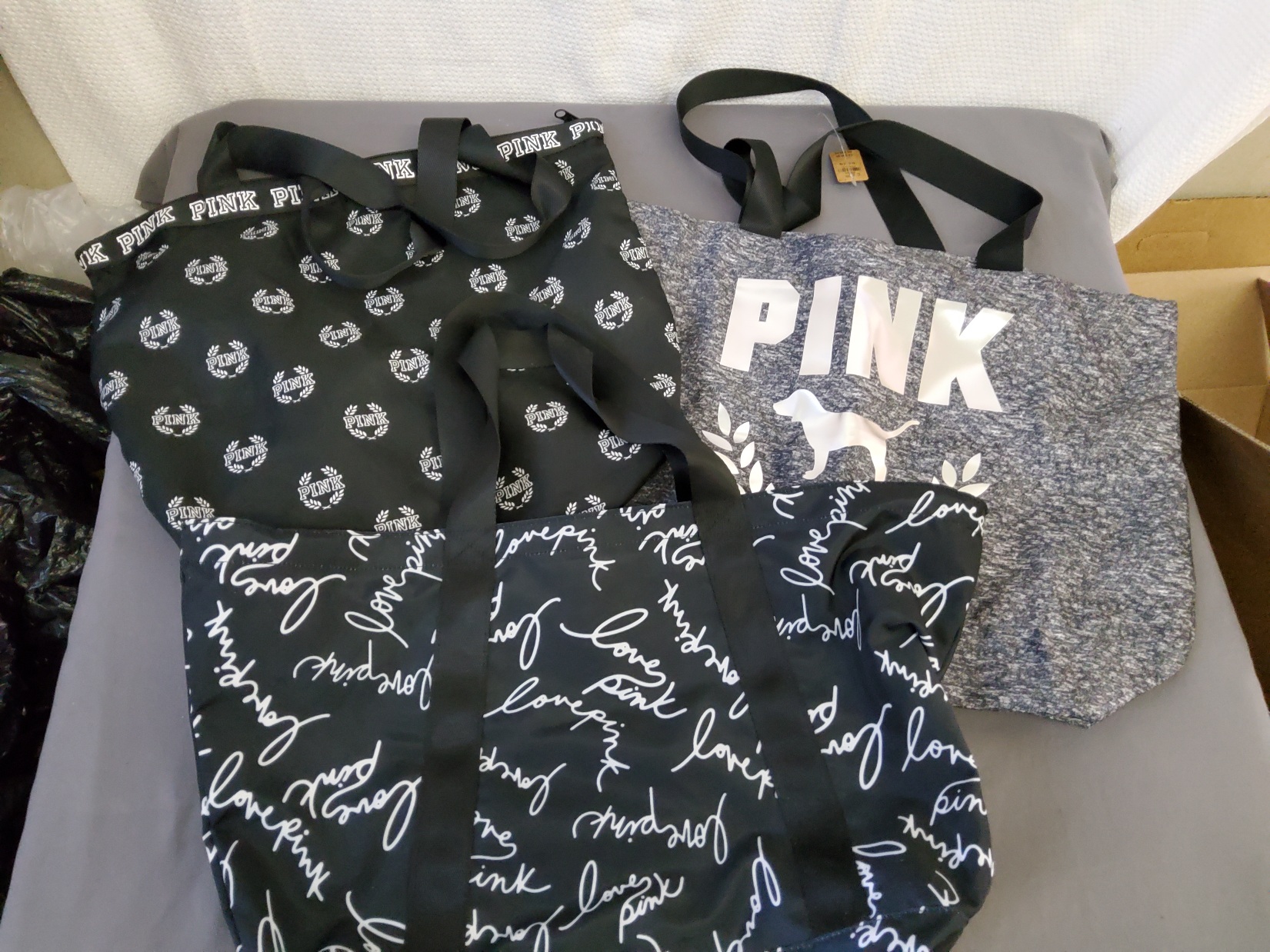 Pink - Love Tote Bags