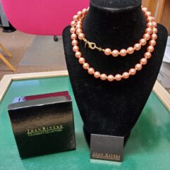 Joan Rivers Rose Colored Pearls