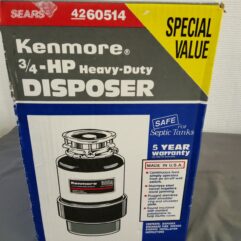 3/4 HP Disposal -New