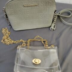Steve Madden Grey Bag with Clear Bag