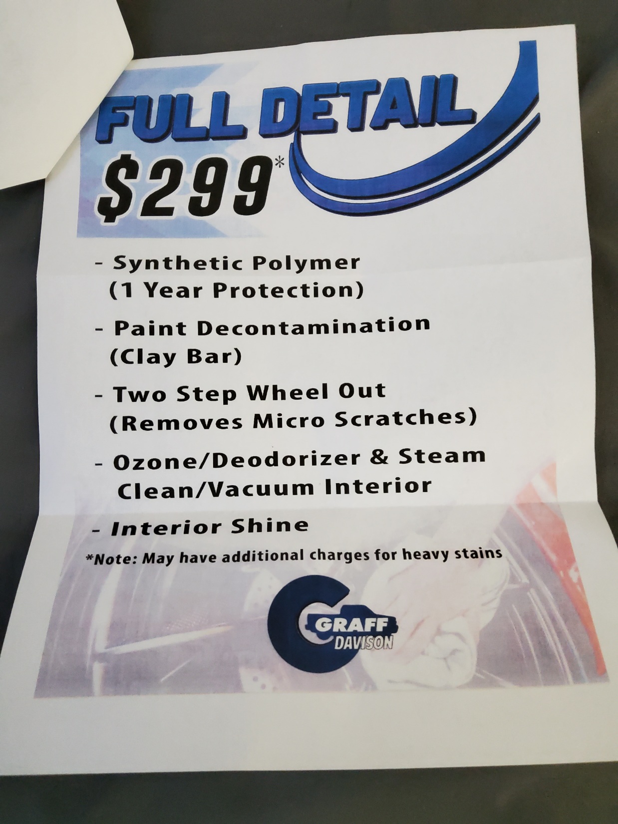 Hank Graff Chevrolet Gift Certificate- Detailing - Image 2
