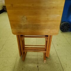 All Wood TV Trays with Stand